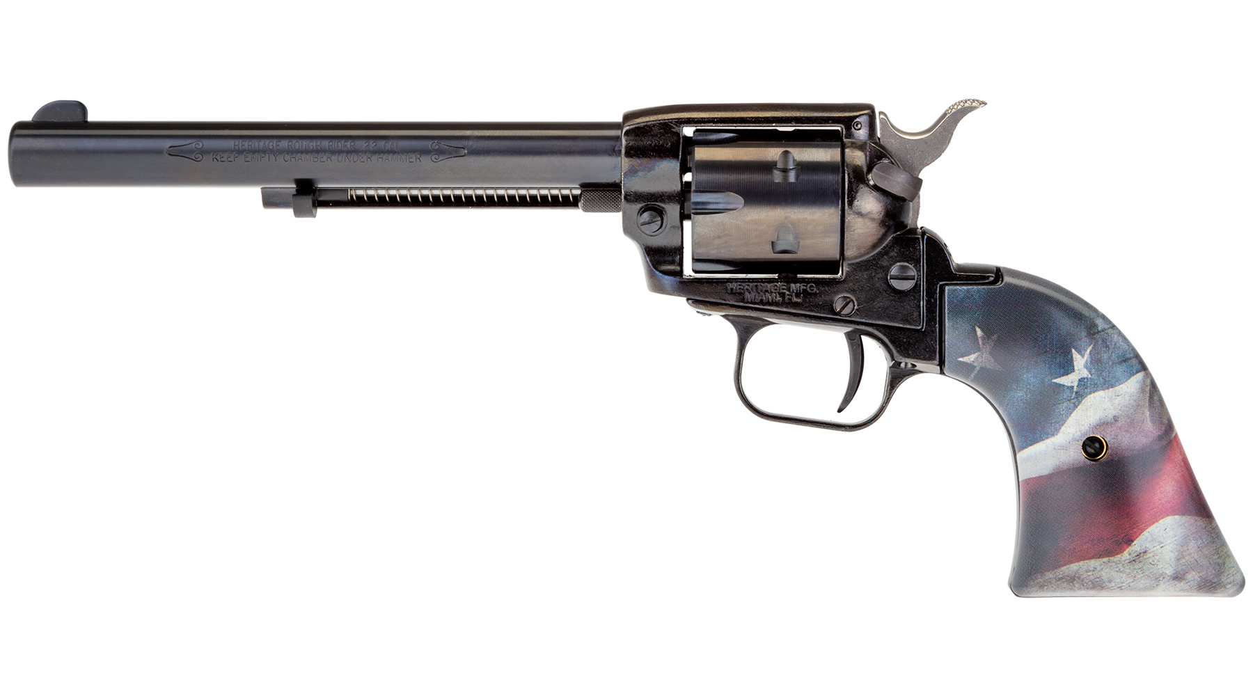 6.5" Rough Rider® .22 LR Black Standard USA Flag 02
