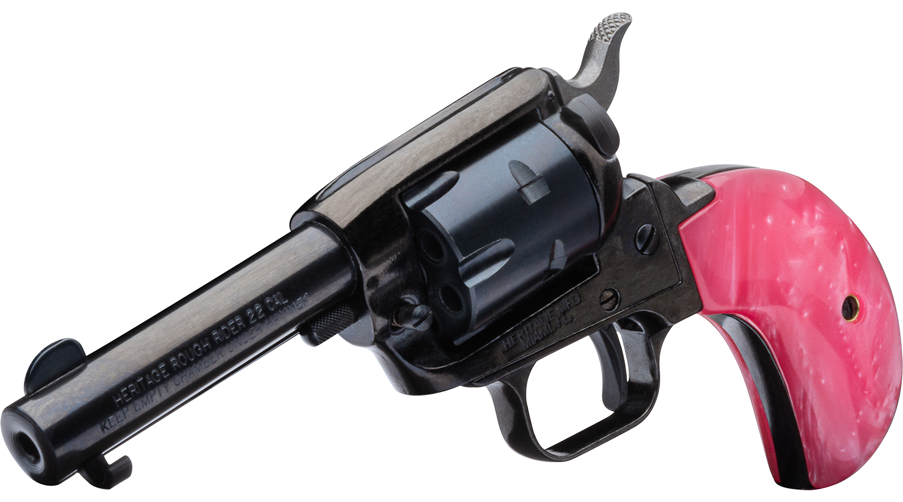 3.5" Rough Rider® .22 LR / .22 WMR Black Standard Pink Pearl