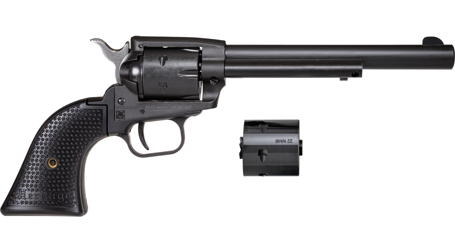6.5" Rough Rider® .22 LR / .22 WMR  Steel,  Black Satin, Poly Grips