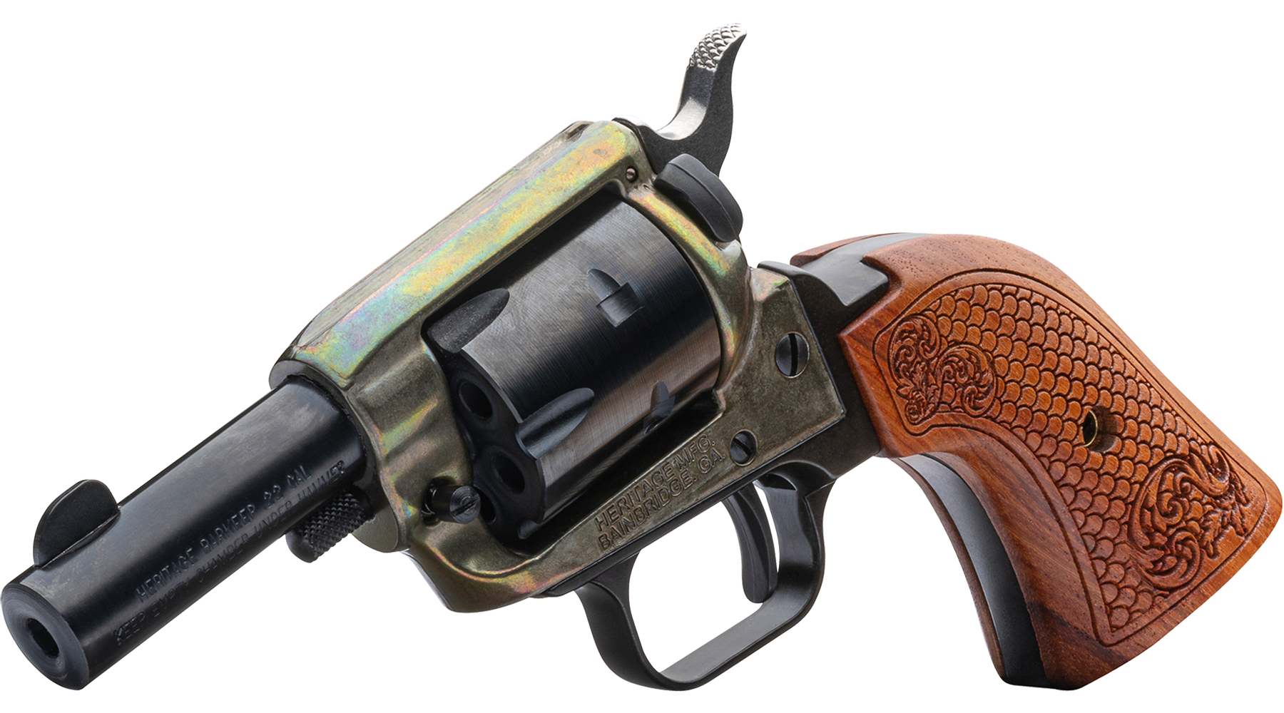 Heritage Barkeep™ Custom Scroll Wood Grips