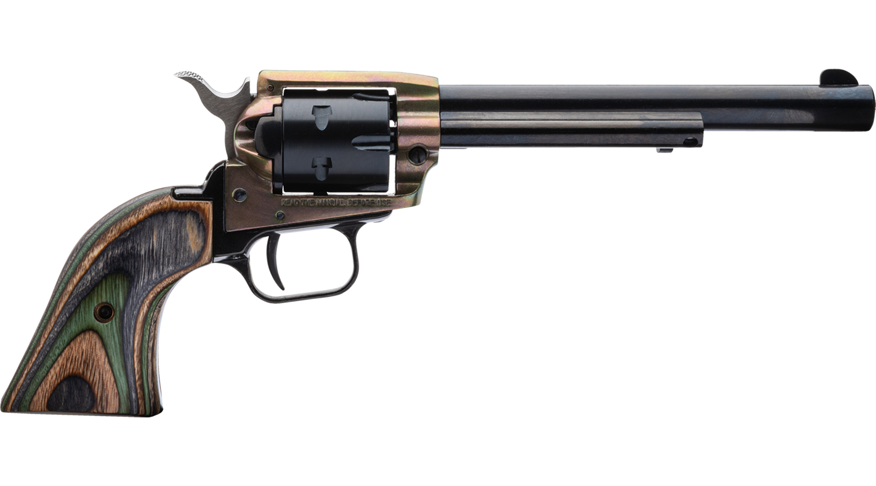 6.5" Rough Rider® .22 LR / .22 WMR Simulated Case Hardened Camo Laminate