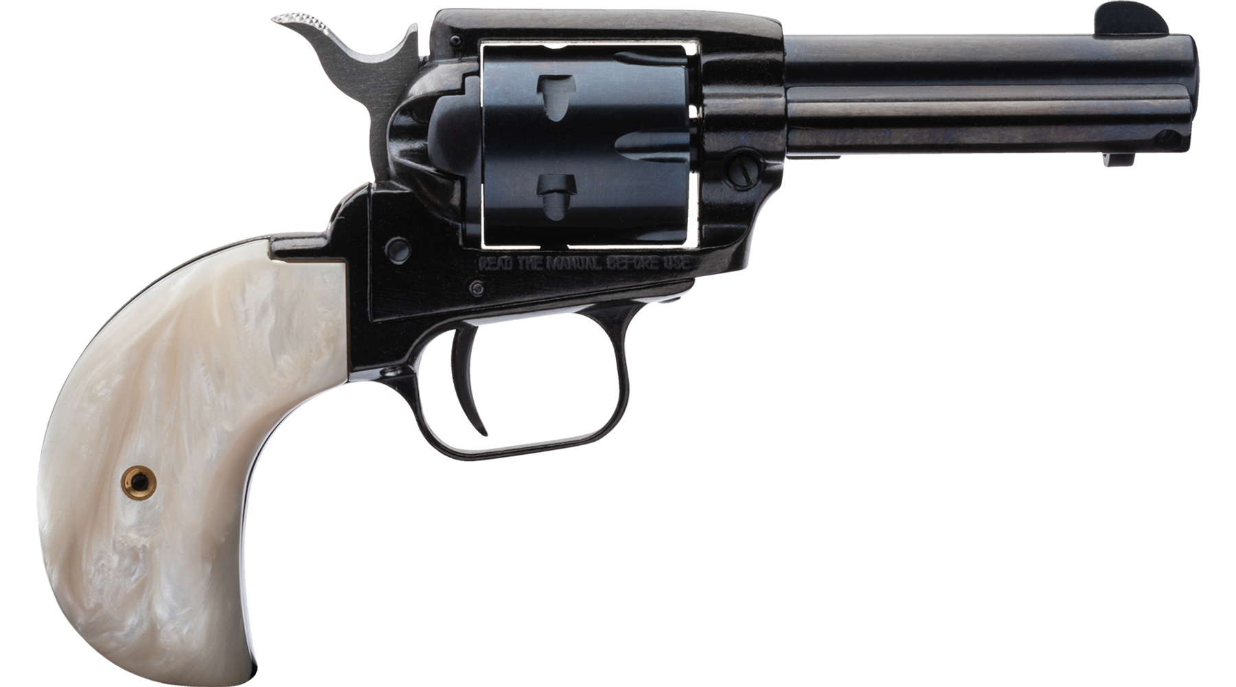 3.5" Rough Rider® .22 LR / .22 WMR Black Standard White Pearl