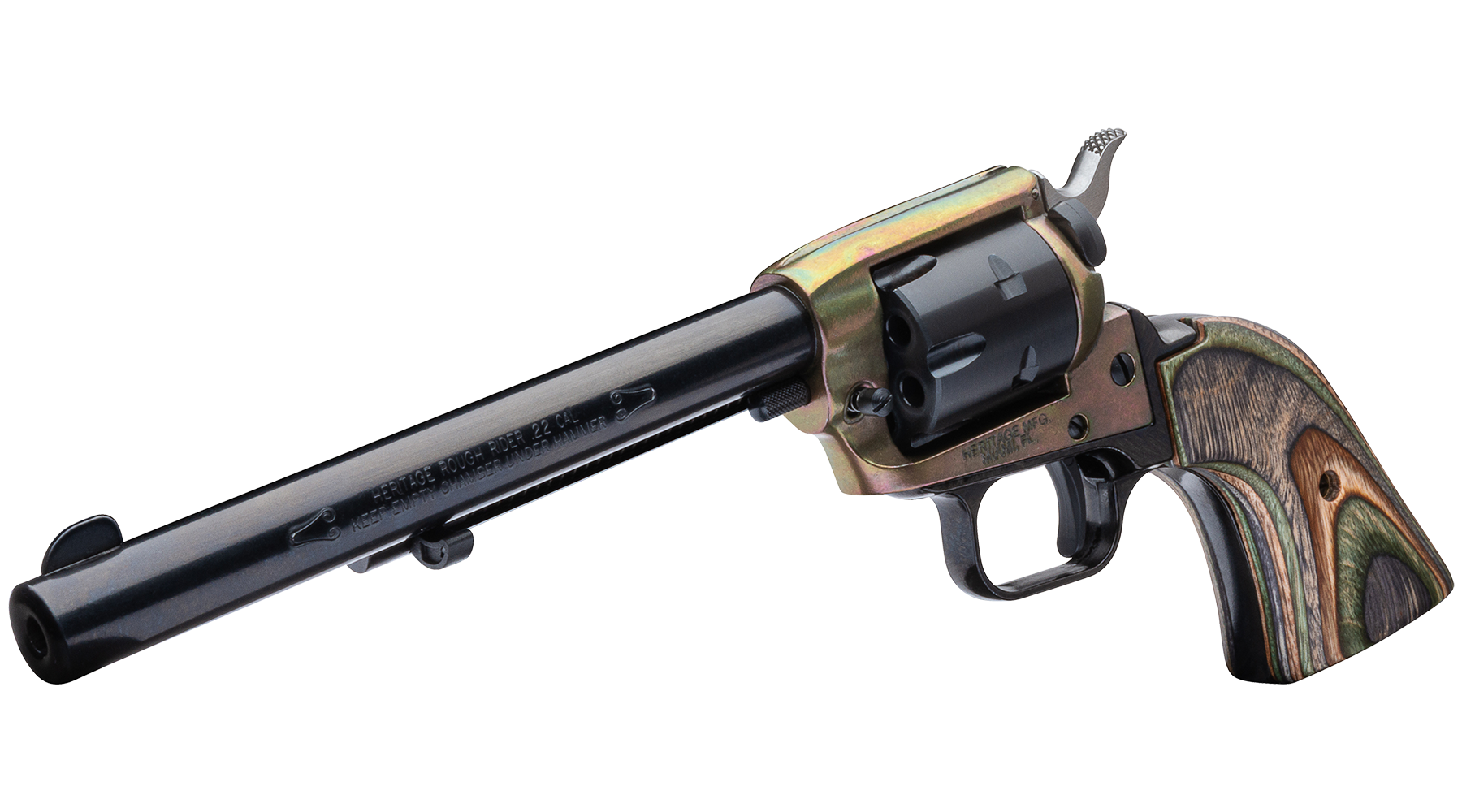 6.5" Rough Rider® .22 LR Simulated Case Hardened Camo Laminate