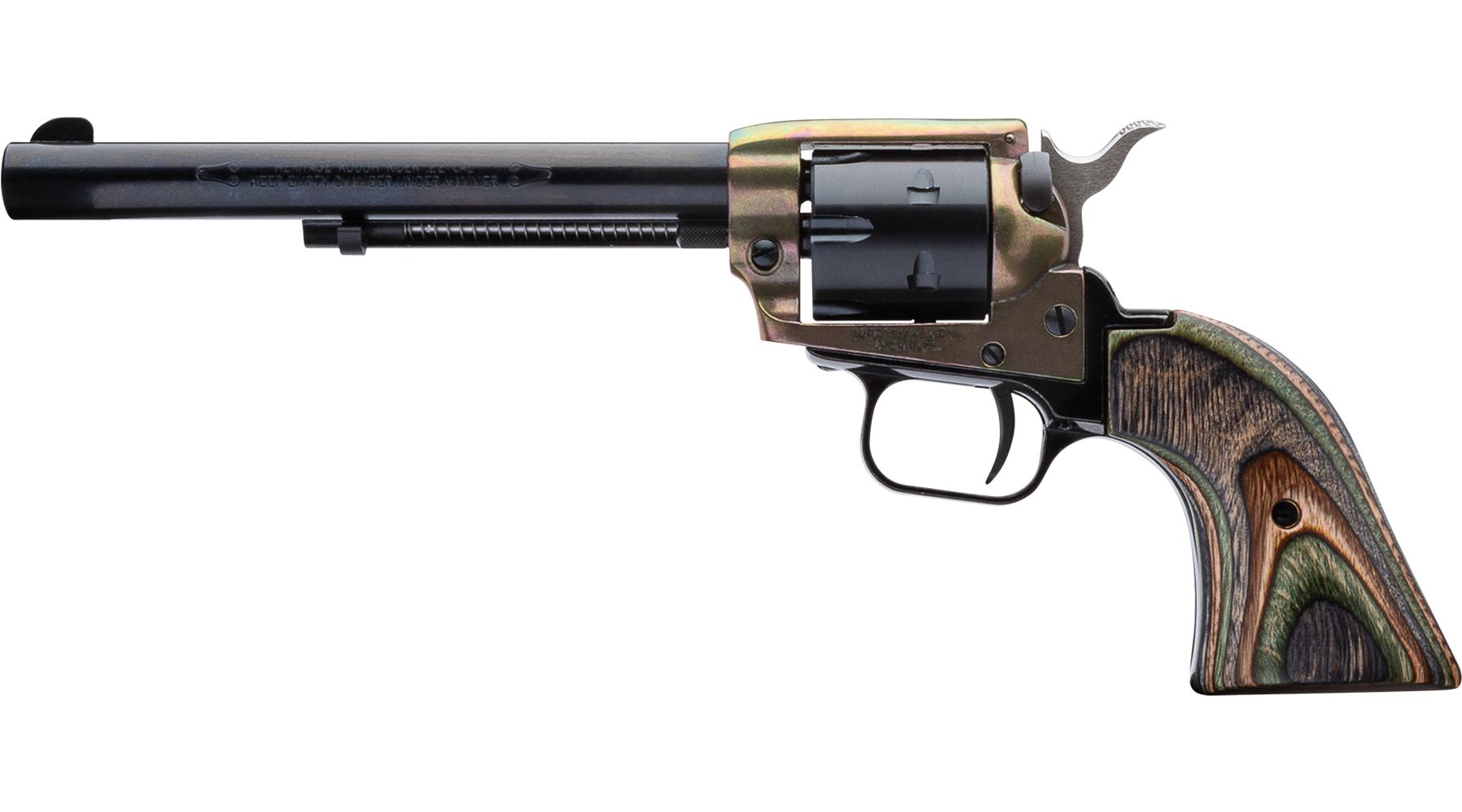 6.5" Rough Rider® .22 LR / .22 WMR Simulated Case Hardened Camo Laminate
