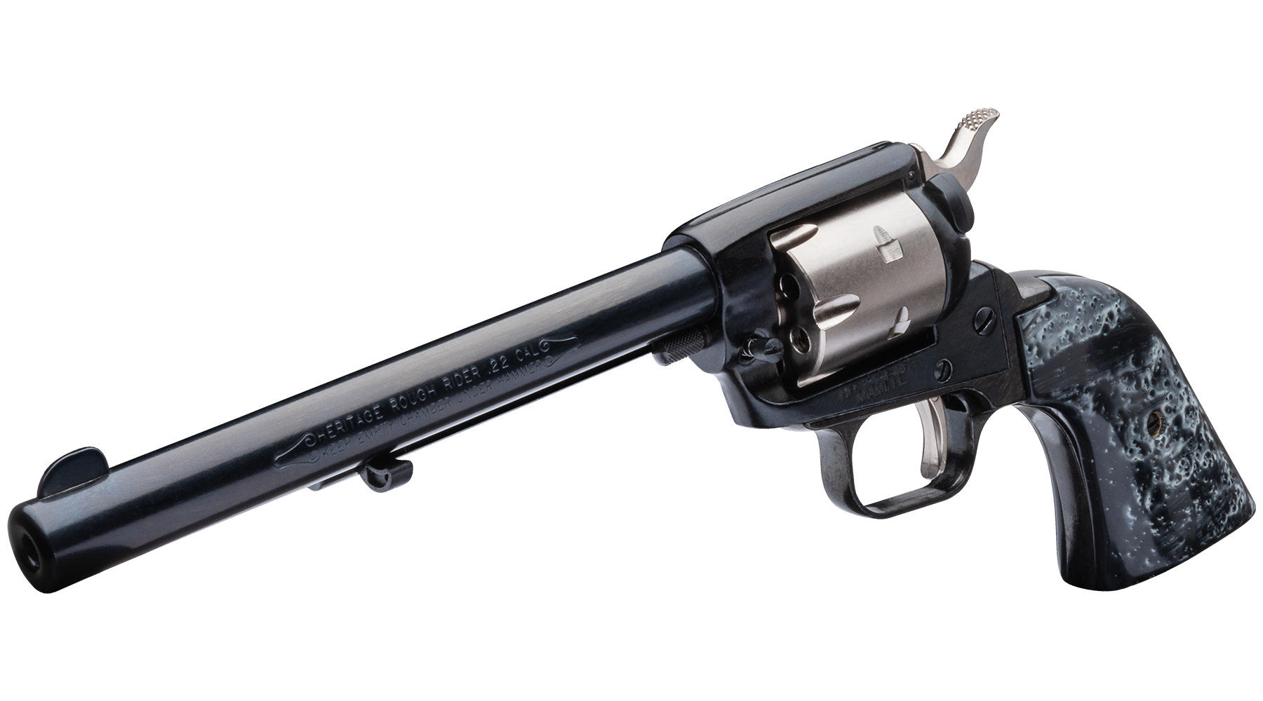 6.5" Rough Rider® .22 LR Two-Tone Black Pearl