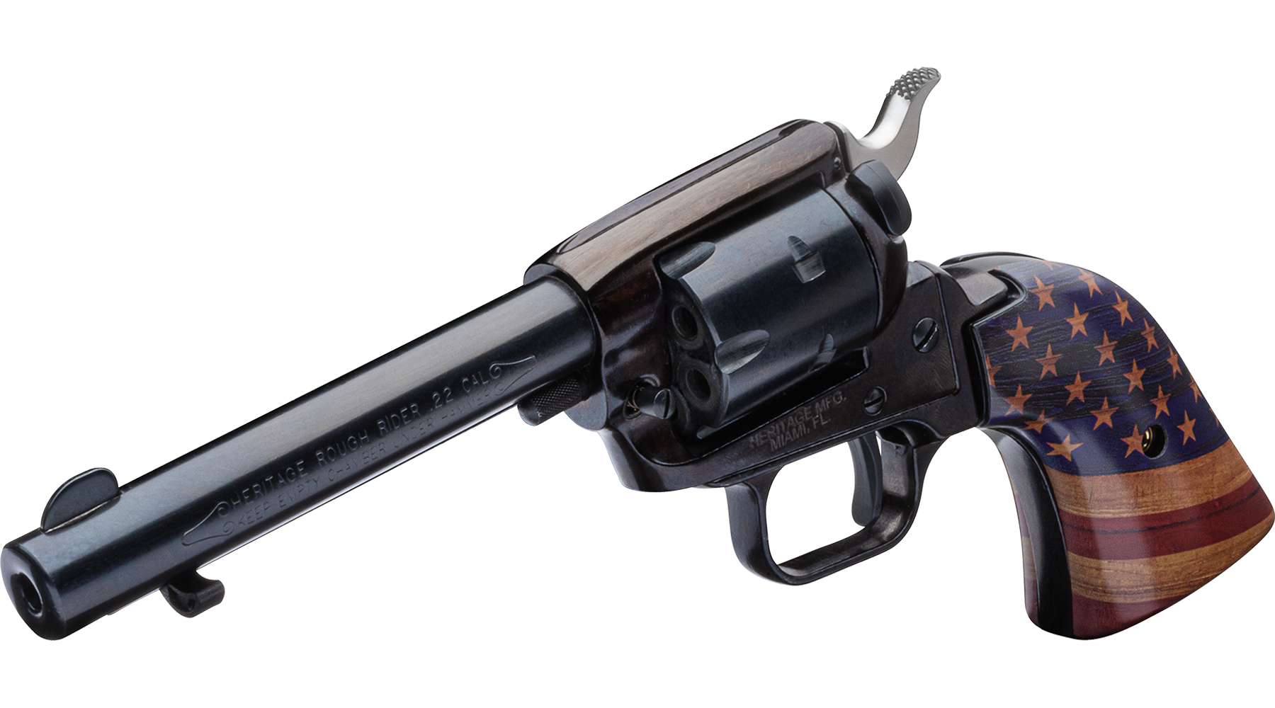 4.75" Rough Rider® .22 LR Black Standard Gold USA Flag