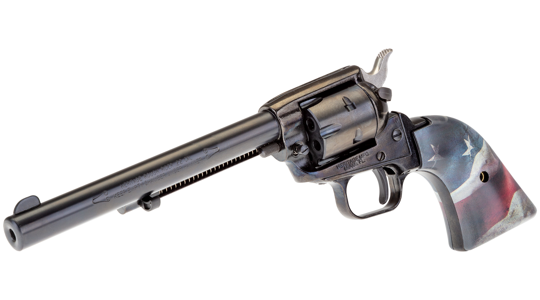 6.5" Rough Rider® .22 LR Black Standard USA Flag 02