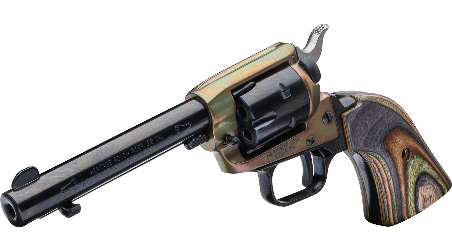 4.75" Rough Rider® .22 LR / .22 WMR Simulated Case Hardened Camo Laminate