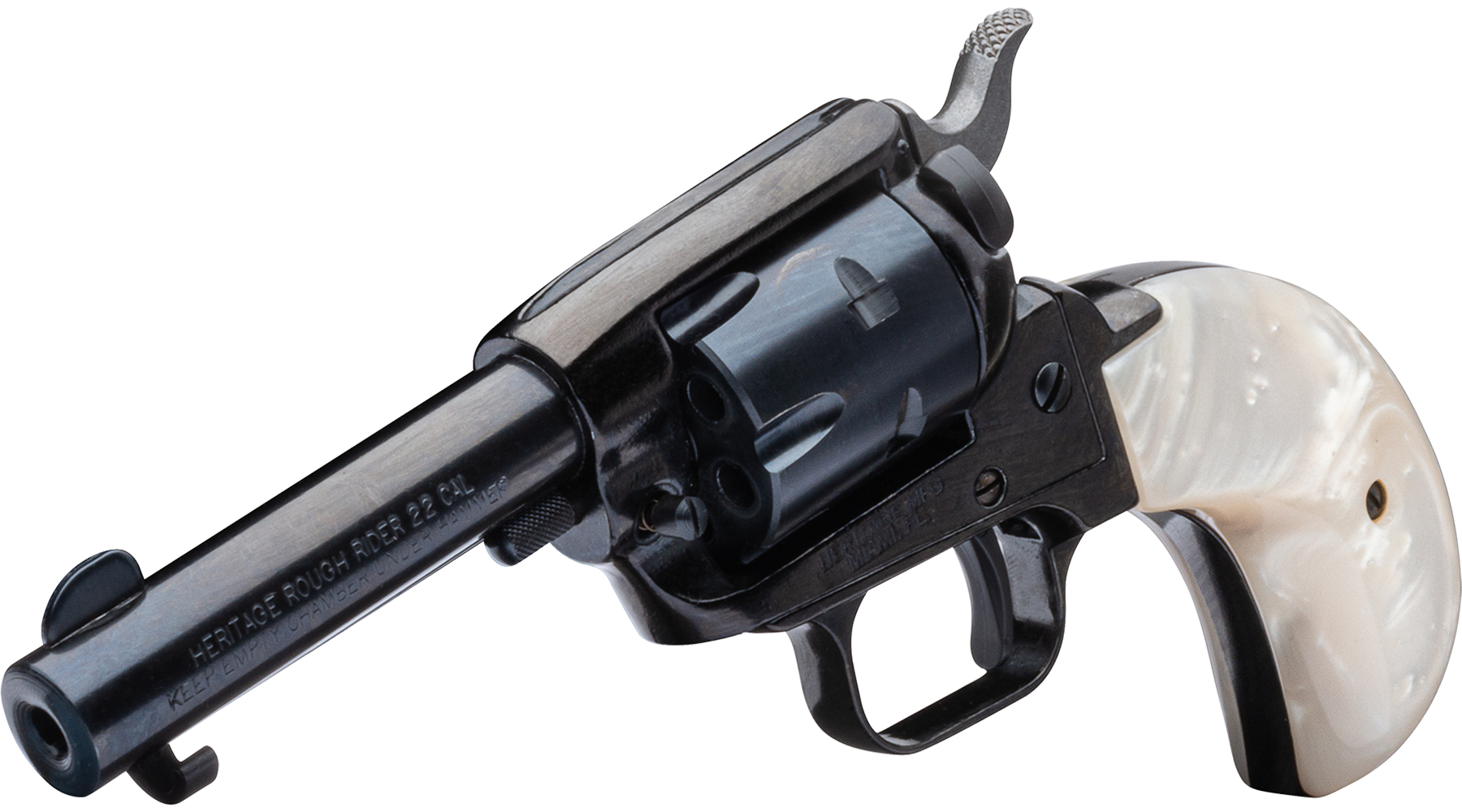 3.5" Rough Rider® .22 LR / .22 WMR Black Standard White Pearl